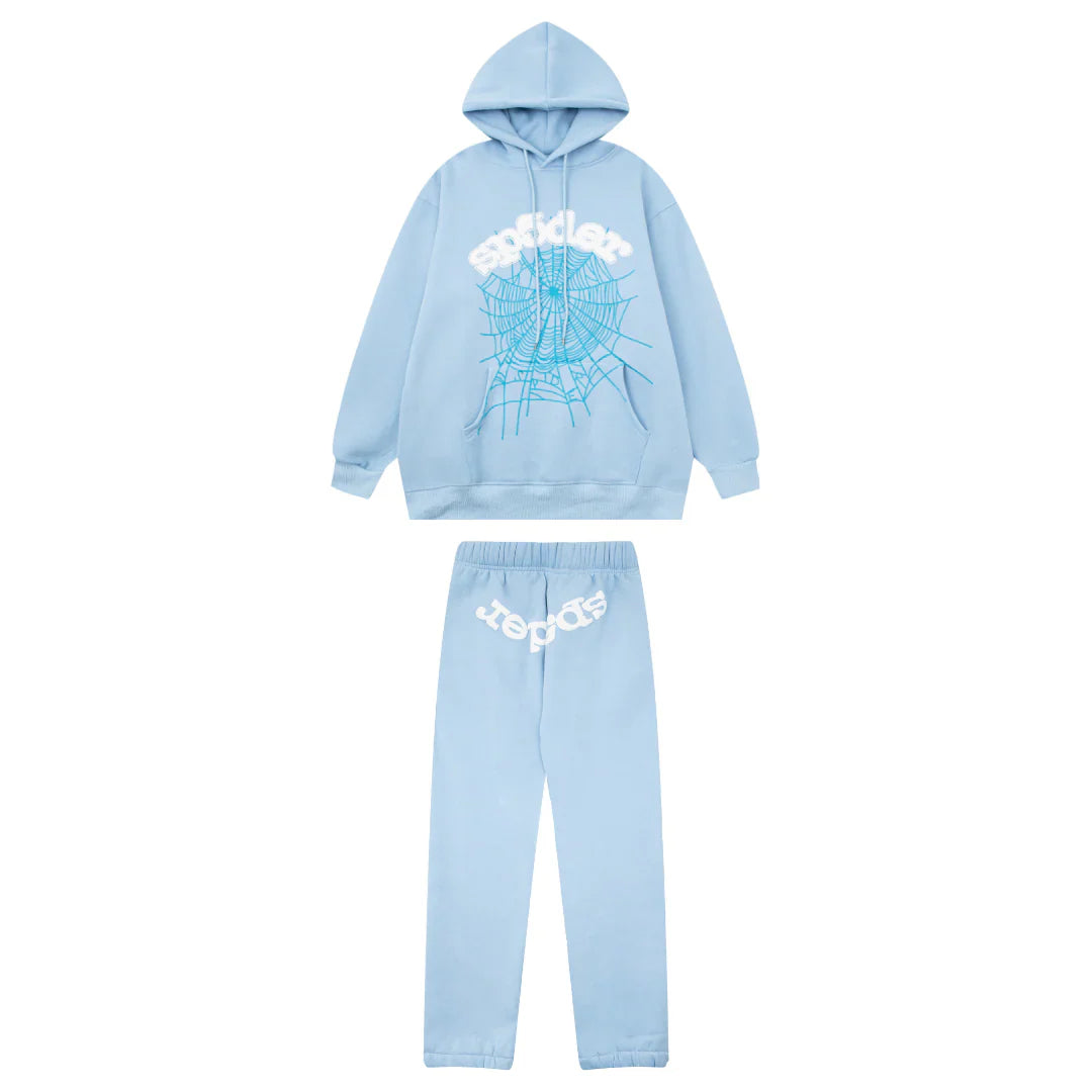 Sp5der Tracksuit Baby Blue