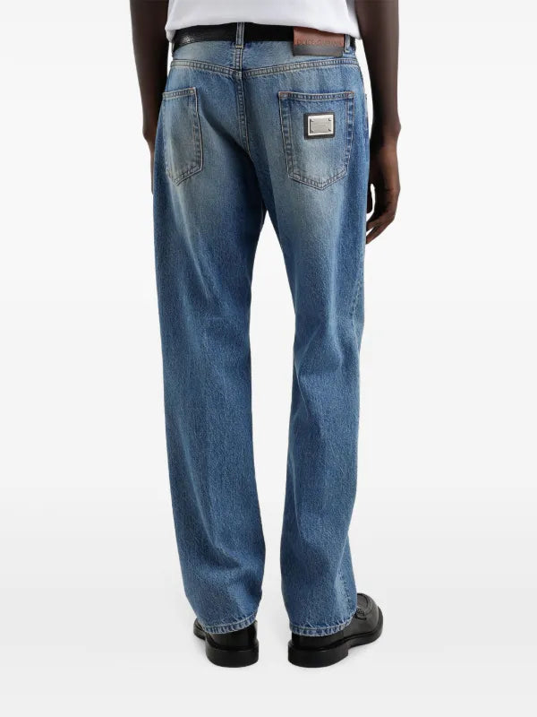 D&G Straight-Leg Blue Jeans