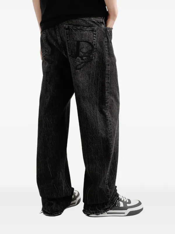 D&G Black Straight-Leg Jeans