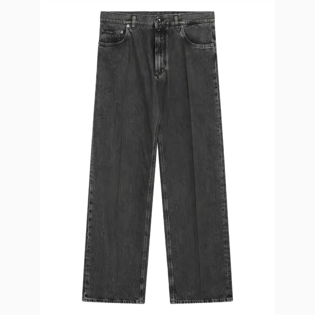 D&G Wide-Leg Black Jeans