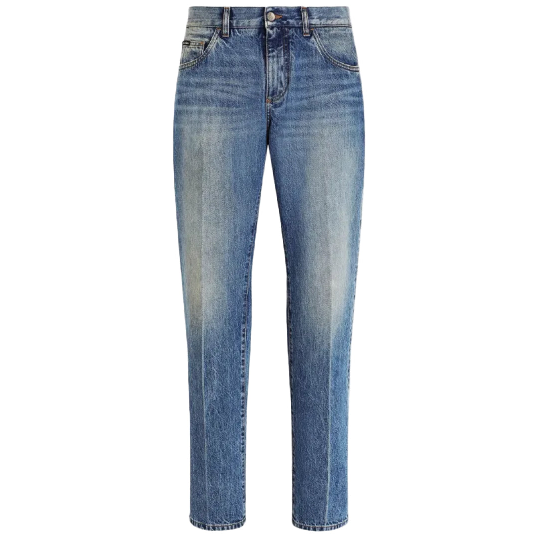 D&G Straight-Leg Blue Jeans